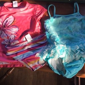 Gently used beautiful 4 T bathing suits. Bundle